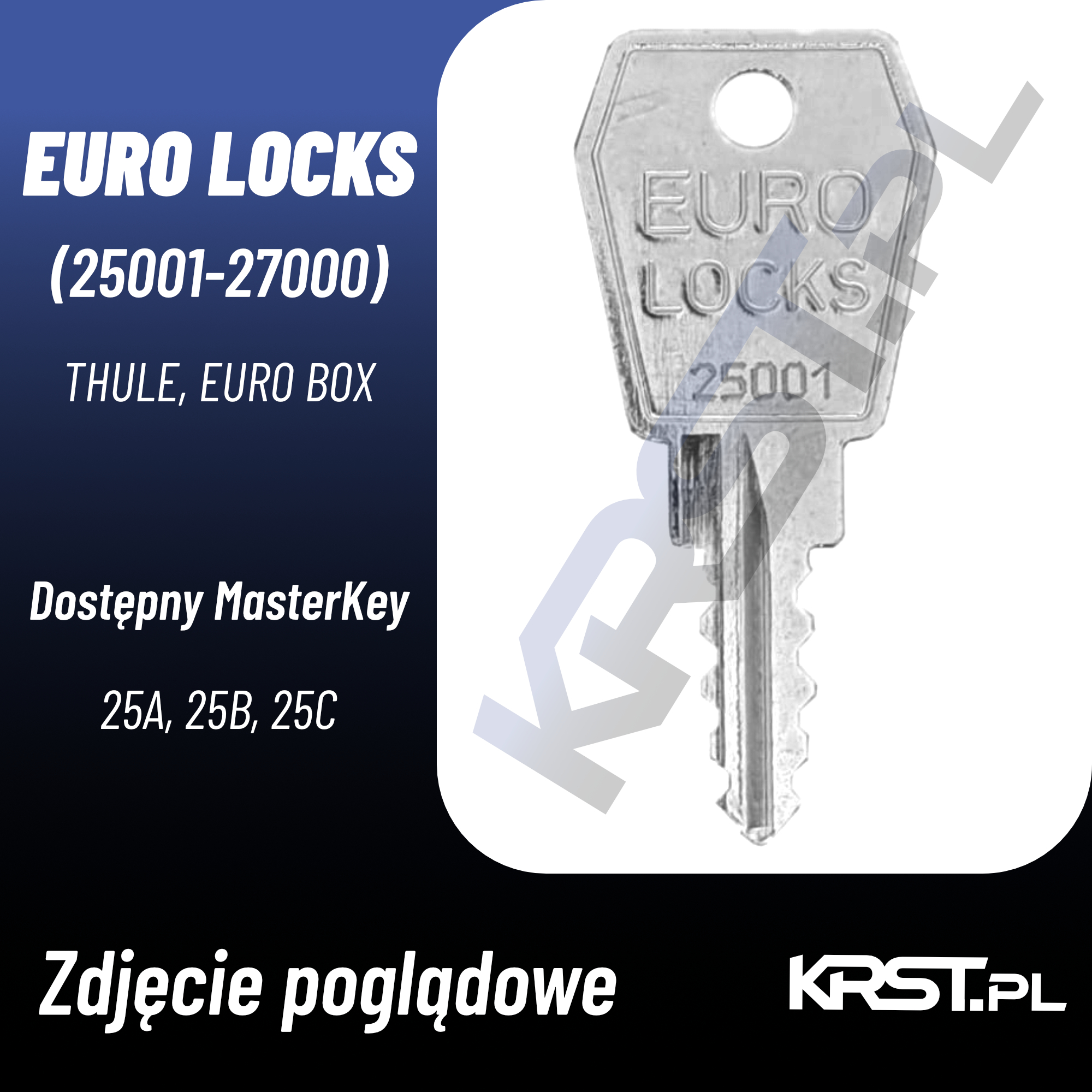 Klucz EURO LOCKS (25001-27000), THULE, EURO BOX